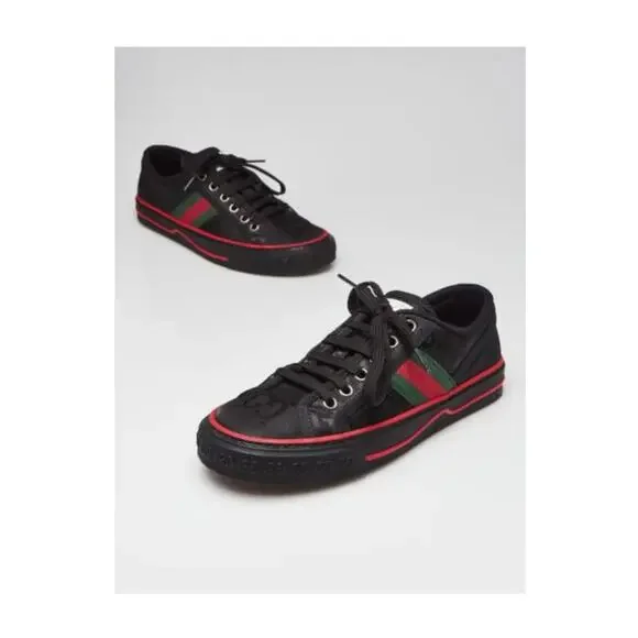 Gucci Black GG Canvas Off The Grid Low Top Sneakers 36.5 sz - Picture 2 of 6